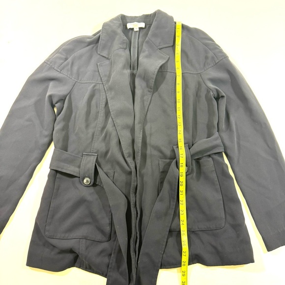 Derek Lam Crepe Belted Jacket Blue size 48 Large - Picture 6 of 6